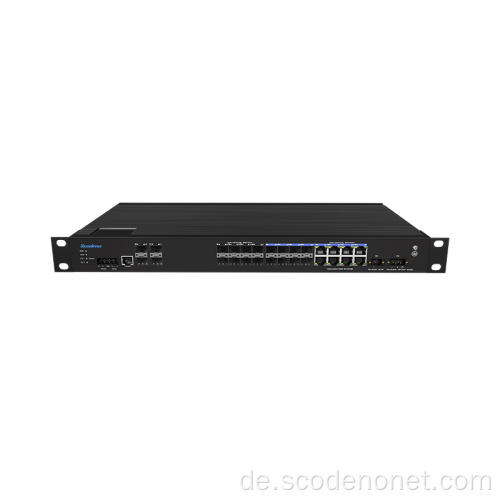 1U Rack Mount L3 4*10G SFP -Anschlüsse+8*1000 Mbit / s Industrial Ethernet Switch